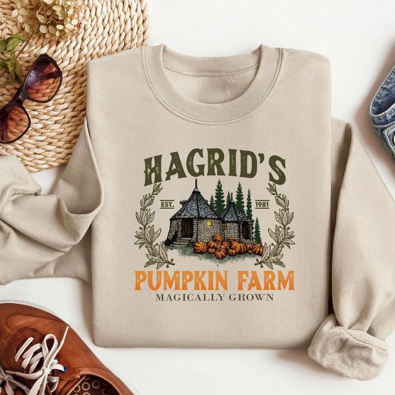 Hagrid's Pumpkin Farm Sweatshirt  Fall & Halloween 2024 Tee  Perfect Gift for Book Lovers, Gift for Best Friend, Gift for Him & Her - Trending, Crew N