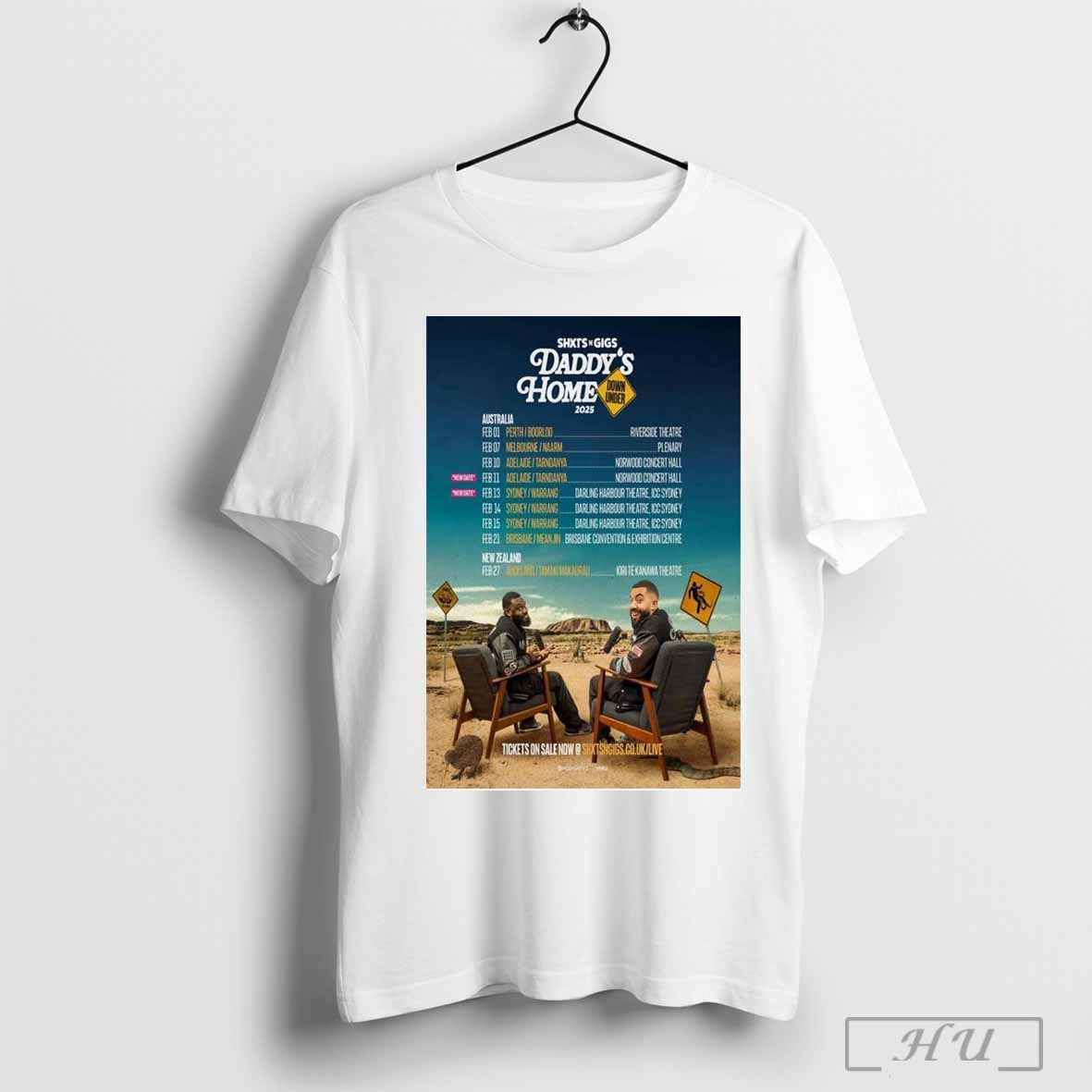 Shxtsngigs Podcast Daddys Australia New Zealand 2025 The Daddies Are Coming Poster T Shirt