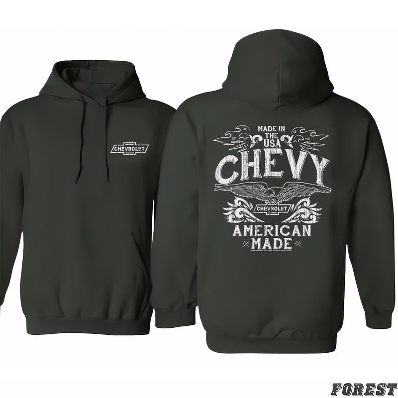 Chevrolet Usa Hoodie, Pick Your Color, Work From Home Wear, Styles For Every Taste, All-gender Fits, Classic Cotton, Menswear Unisex, Unisex