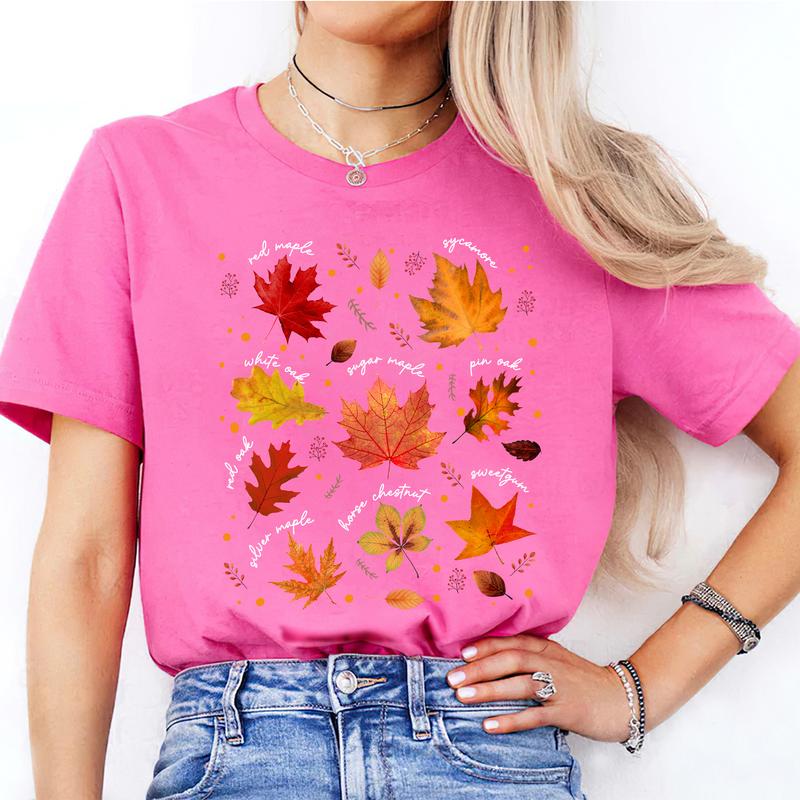 Fall Shirt, Autumn Leaves Shirt, Fall Decor, Thanksgiving Gift,  Autumn Leaves Tee Shirts, Cottagecore Minimalist Nature Shirt, Fall Season fall graph
