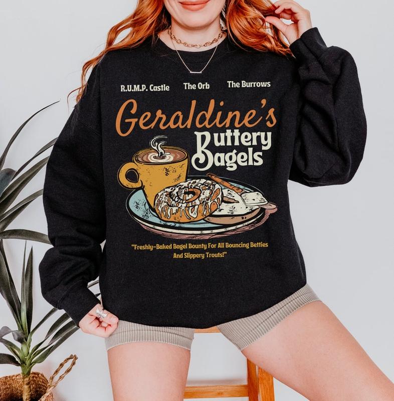 Zodiac Academy Geraldine's Buttery Bagels Sweatshirt, Zodiac Academy Series, ZA Merch, Book Club, Bookish Sweatshirt, Booktok Merch, T-Shirt, Sweatshi