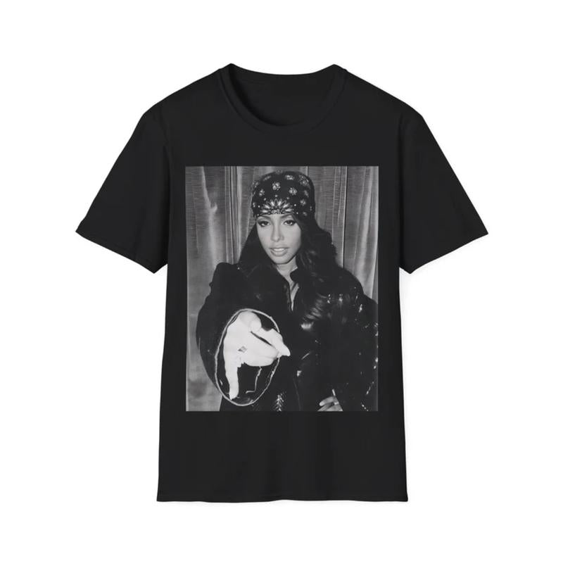 Vintage Aaliyah Tshirt, 90s Minimal Bootleg Style, Aaliyah Unisex Shirt, Aaliyah Vintage Music RnB Singer Rapper Shirt