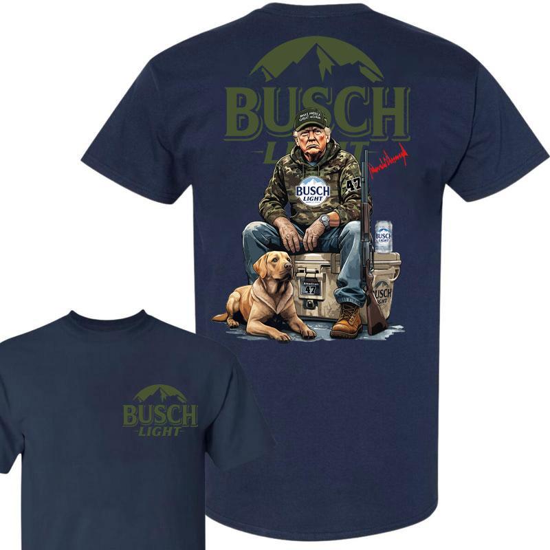 Trump Hunting Signature Busch Light Shirt , Trumpp won 47th president Election 2024, Trumpp Supporter, Busch Light Shirt, Trump Hunting With Local Shirt Signature Full Sizes Full Color