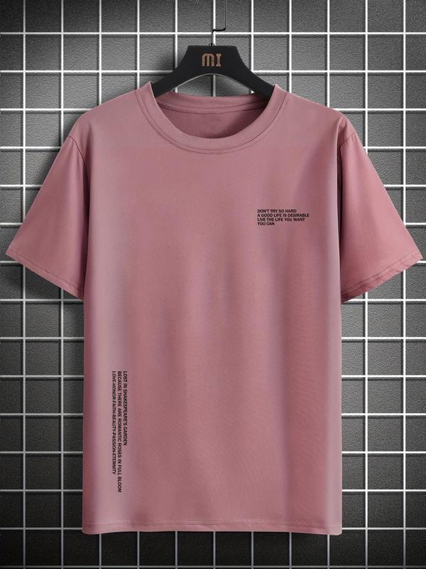 LGBTQ+Â Men's Regular Fit Letter Print Round Neck Short Sleeve Graphic Tee, Men's Summer Clothes, Casual Crewneck T-shirt for Summer Outdoor,Â LGBT Outfits, Men Streetwear Clothes Top, Menswear