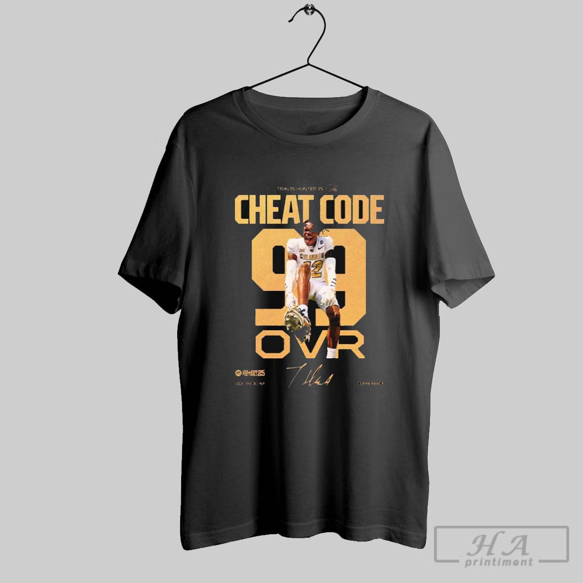 Ravis Hunter He12man Colorado Buffaloes Cheat Code 99 Ovr Signature T Shirt
