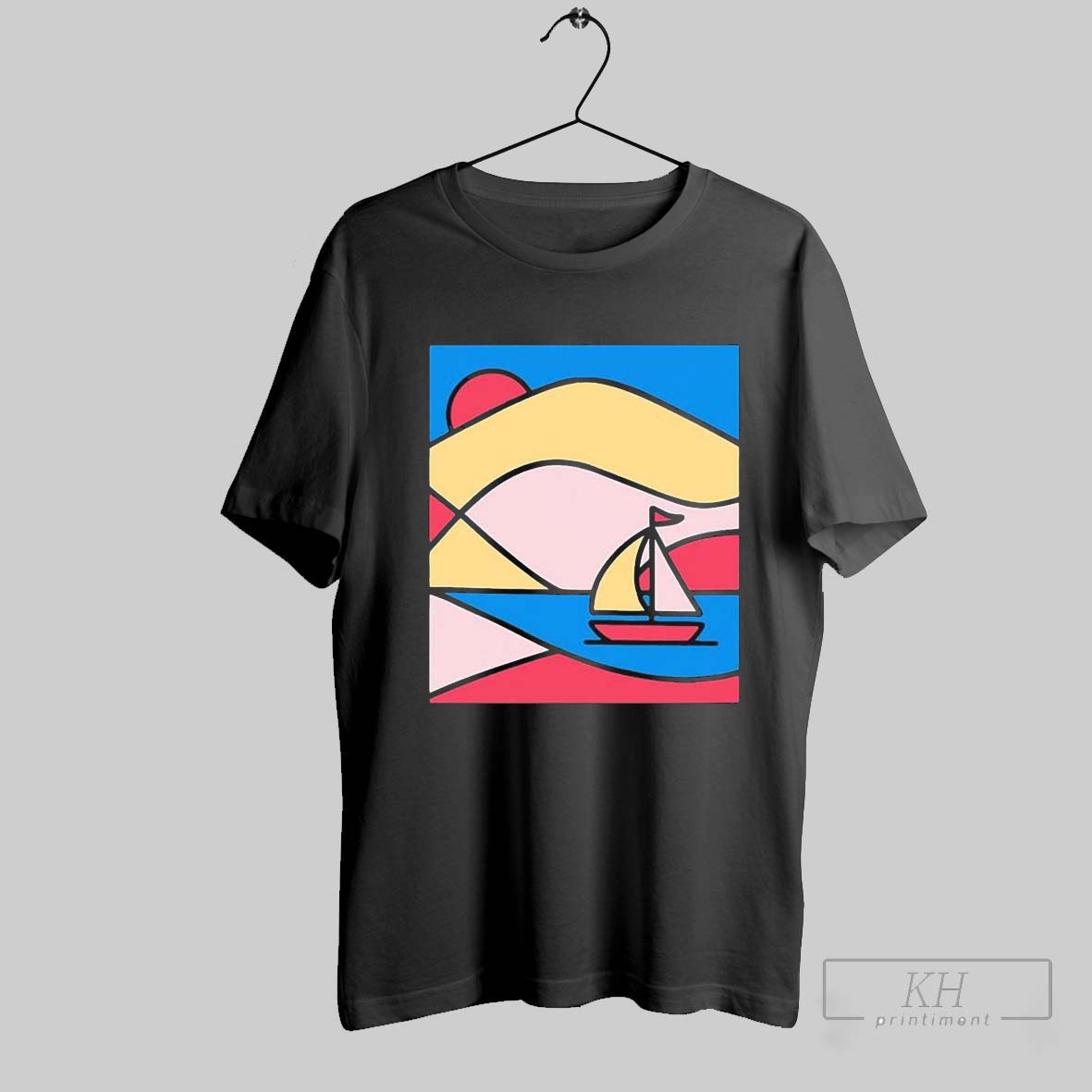 Summer Salt Geometric Sailboat T Shirts Sweatshirt Tee Shirt