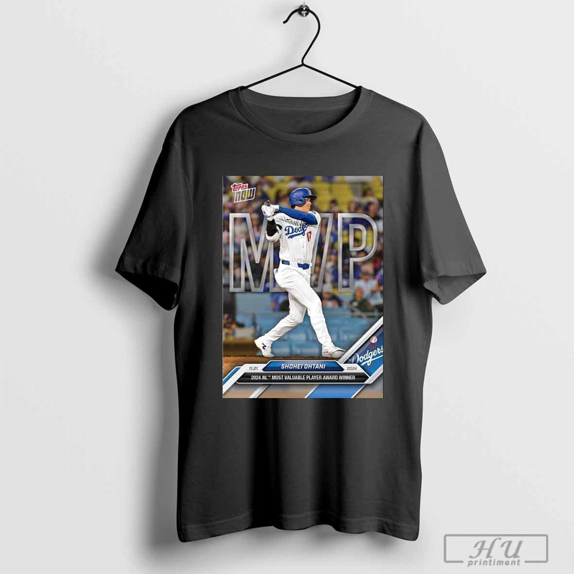 Shohei Ohtani Los Angeles Dodgers Baseball 2024 National League Most Valuable Player Award Winner Poster T-shirt