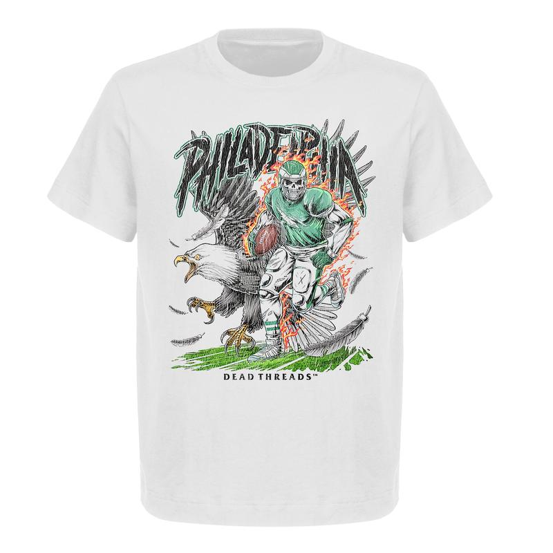 Philadelphia Football Vintage Crew Neck T-Shirt - Gildan 5000 Graphic Tee | Heavy Cotton for Men & Women | Ideal for College Football Fans