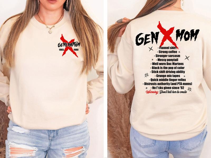 Gen X mom raised on hose water and neglect Shirt, Generation X FAFO shirt Two Side Shirt,  Gen X Fafo Shirt Generation X T Shirt, GenX Shirt - Casual Fit