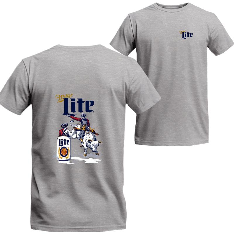 Miller Lite Beer Rodeo T-shirt , Fashion For Every One, clothes seasons, Miller Lite  Short Sleeve Tee, Unisex Shirt, Menswear Top, beer shirt, drinki