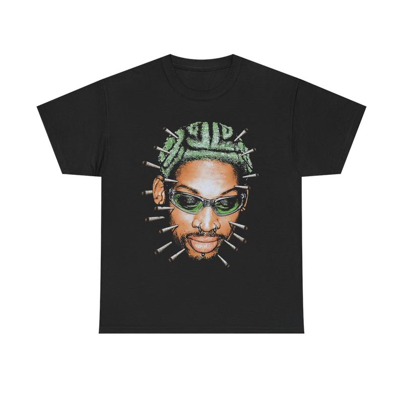 Vintage Rodman Inspired Graphic Shirt, Hip Hop Rap Tee, Basketball Y2K Tee Shirt, Retro Baller 90's Classic Casual Cotton Menswear T-Shirt Top Comfy S