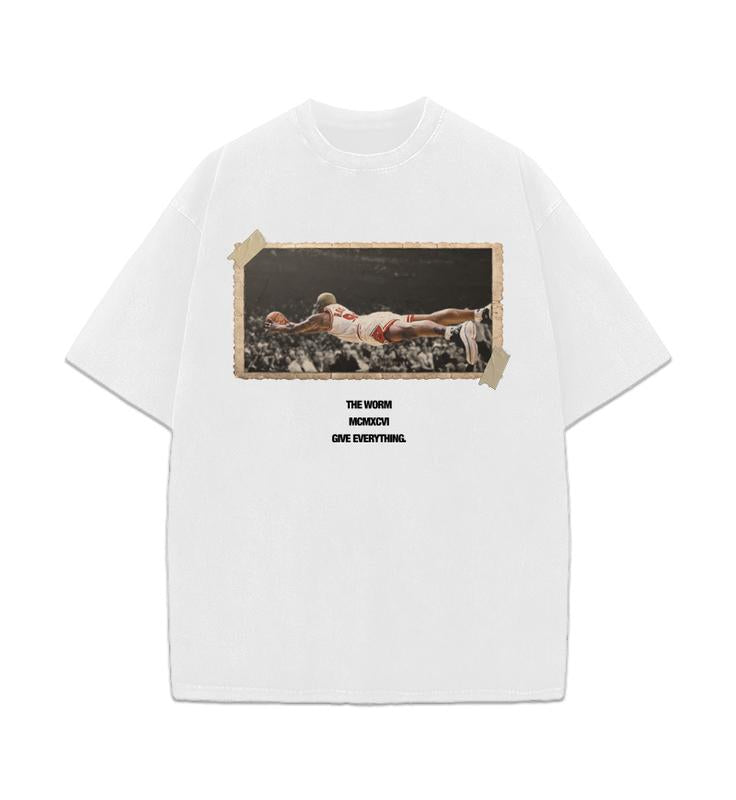 Dennis Give Everything 1996 Chicago Worm Vintage T-Shirt Crewneck Cotton