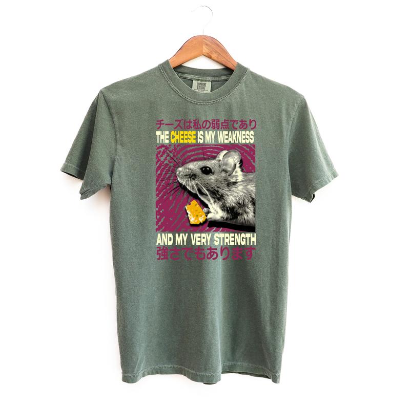 The Cheese Is My Strength T Shirt, Meme Comfort Colors T-Shirt