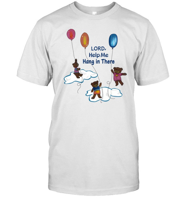 Kevin Abstract Wearing Lord Help Me Hang In There Shirt