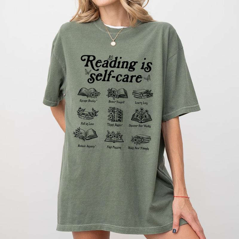 Reading Is Self Care Shirts, Book Lover Shirt, Shirt For Women, Read More Books Shirt, Gift For Book Lover, Bookish Mental Health Shirt, Mental Health Shirt, Book Shirt For Women, Book Lovers Gift, Women's Tops