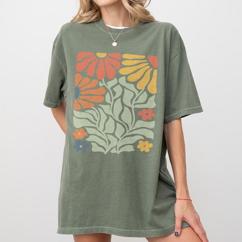Flowers Shirt, Boho Wildflowers Shirt, Boho Flowers Shirts, Floral Nature Shirt, Flowers Lover Tee, Shirts for Women, Vinatage Floral Shirt, Gifts For