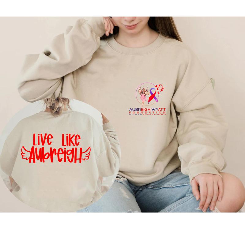 Aubreigh Wyatt Hoodie, Live Like Aubreigh Double sided Sweater, Womenswear Hoodie & Sweaters,Gift For Women,Live Like Aubreigh Sweatshirt