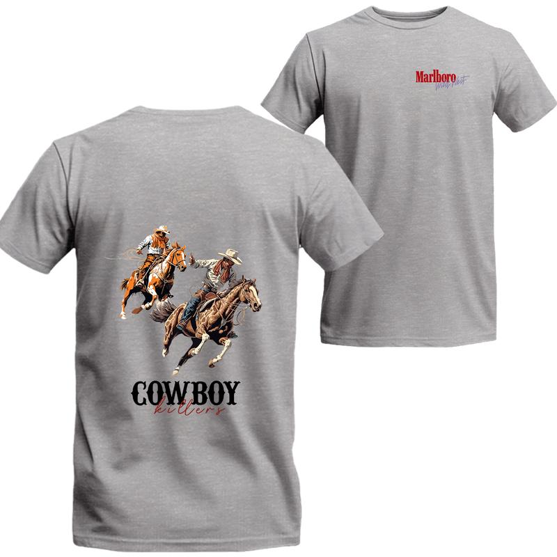 Vintage Cowboy Killer Rodeo Riding Horse T-shirt, Marlboro Short Sleeve Tee, Unisex Shirt, Menswear Top, beer shirt, drinking shirt