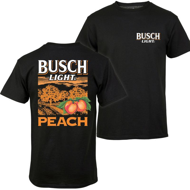 BUSCH LIGHT, BEER, Busch Light Peach Scenic T-Shirt, Comfort Colors Shirt, Casual Graphic Round Neck T-shirt for Summer, Fashion Top for Daily Wear