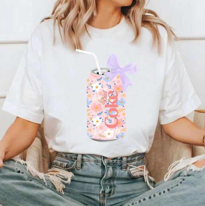 Diet Coke Sweatshirt, Floral Diet Coke Cute Baby Sweatshirt, Floral Diet Coke Gift, Floral Diet Coke Sweatshirt, Floral Diet Coke Bow Crewneck, Diet Coke Cute Baby Pink Bow Shirt, Y2k Crewneck, Cute Baby Pink Bow Tee, Soda Pink Menswear Hoodie