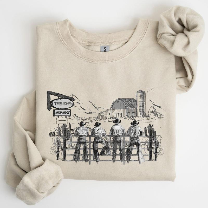 Cowboys, Ranch, Cowgirls, Cute, Western, Country, Sweatshirt, Women's Crew Neck, Crewneck