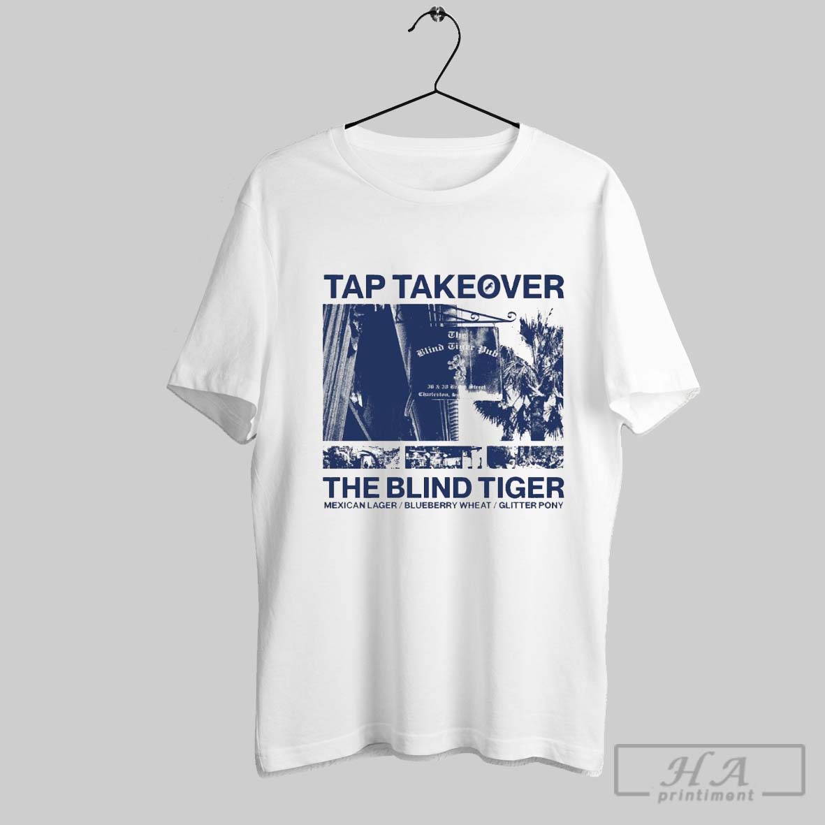 Tap Takeover The Blind Tiger Mexican Lager Blueberry Wheat Glitter Pony Vintage T Shirt