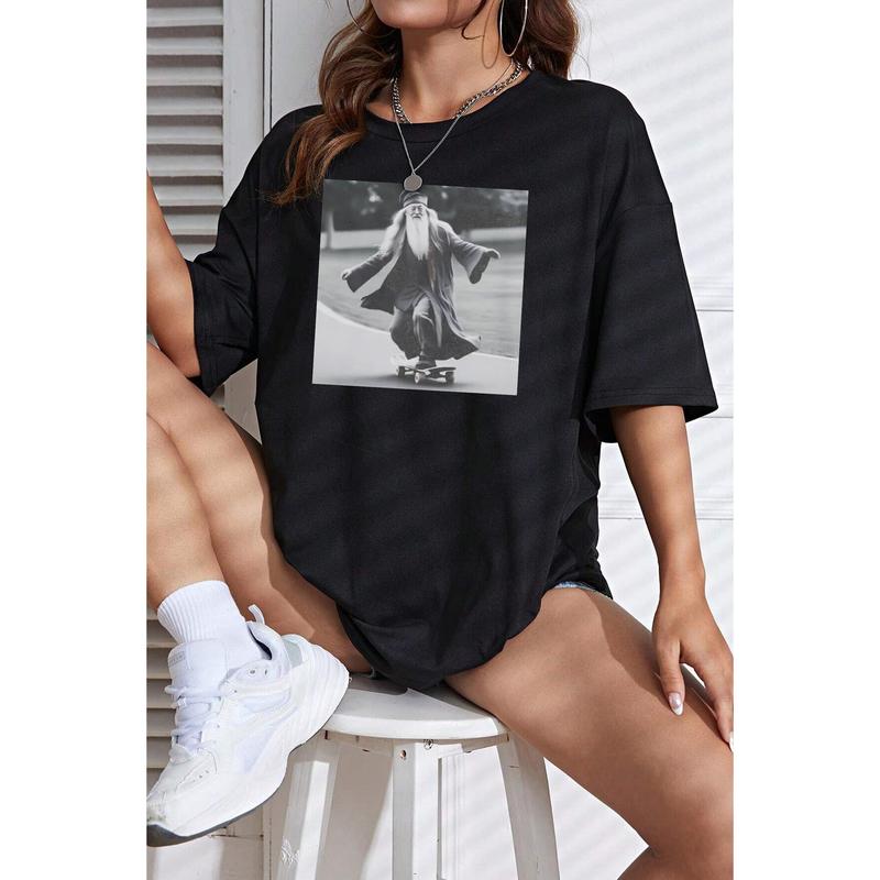 Skateboarding Professor HP Shirt, Cotton Unisex T-shirt, Crew Neck, Size S- 4xl, Menswear Top, Womenswear Top Underwear Streetwear
