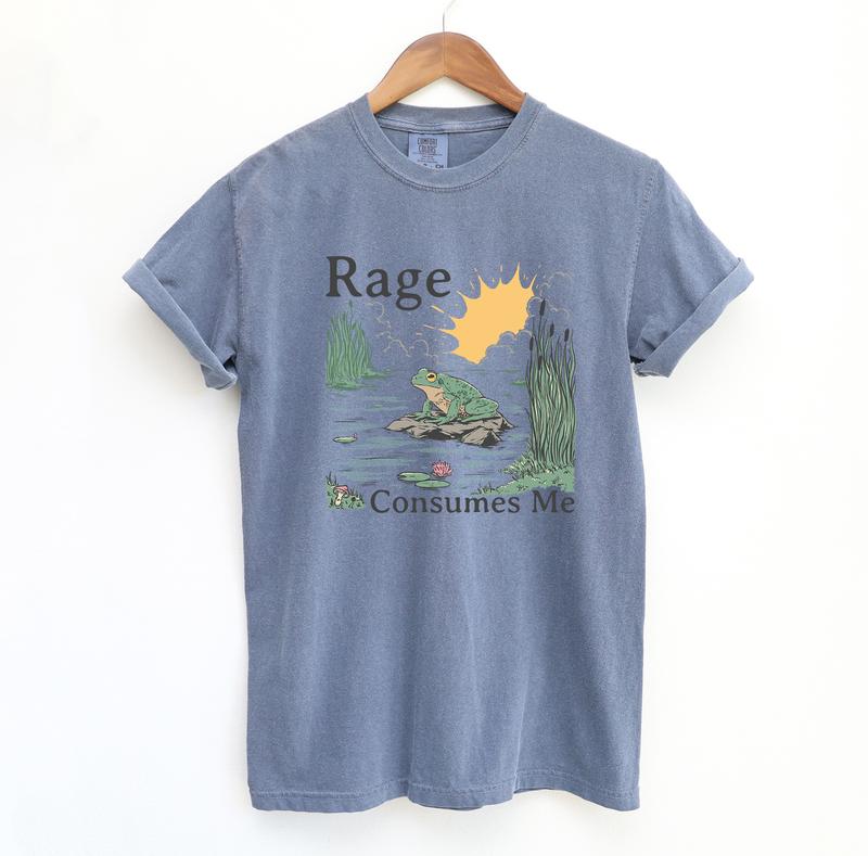 Rage Consumes Me TShirt, Frog Comfort Colors T-Shirt
