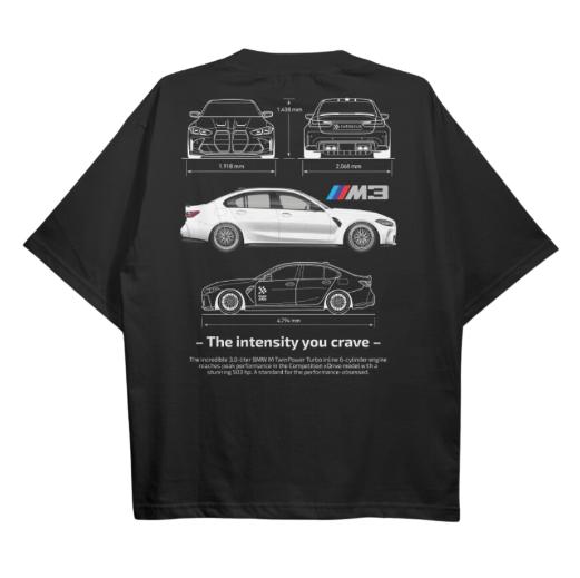 Drive in Style Car-Themed T-Shirts, G80 M3 T-Shirt, G80 M3 Technical Specs T-Shirt, Ride the Style, Racing Shirt, Sport Car Shirt Top Menswear
