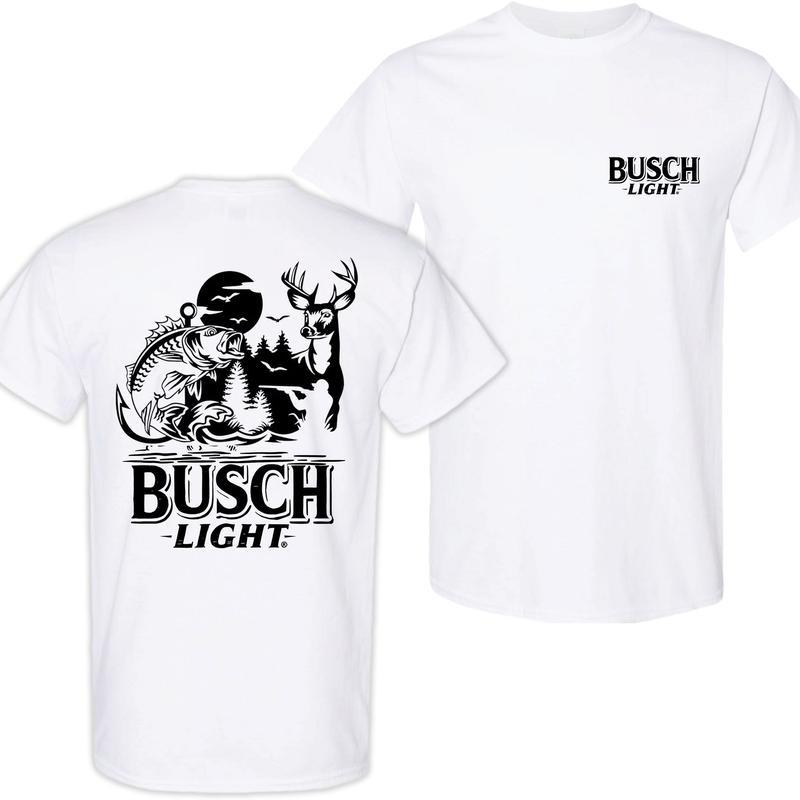 Busch Light -Beer- Busch Light Summer Hunting T-Shirt, Hunting T-Shirt,, Casual Graphic Round Neck T-shirt for Summer, Fashion Top for Daily Wear, T s