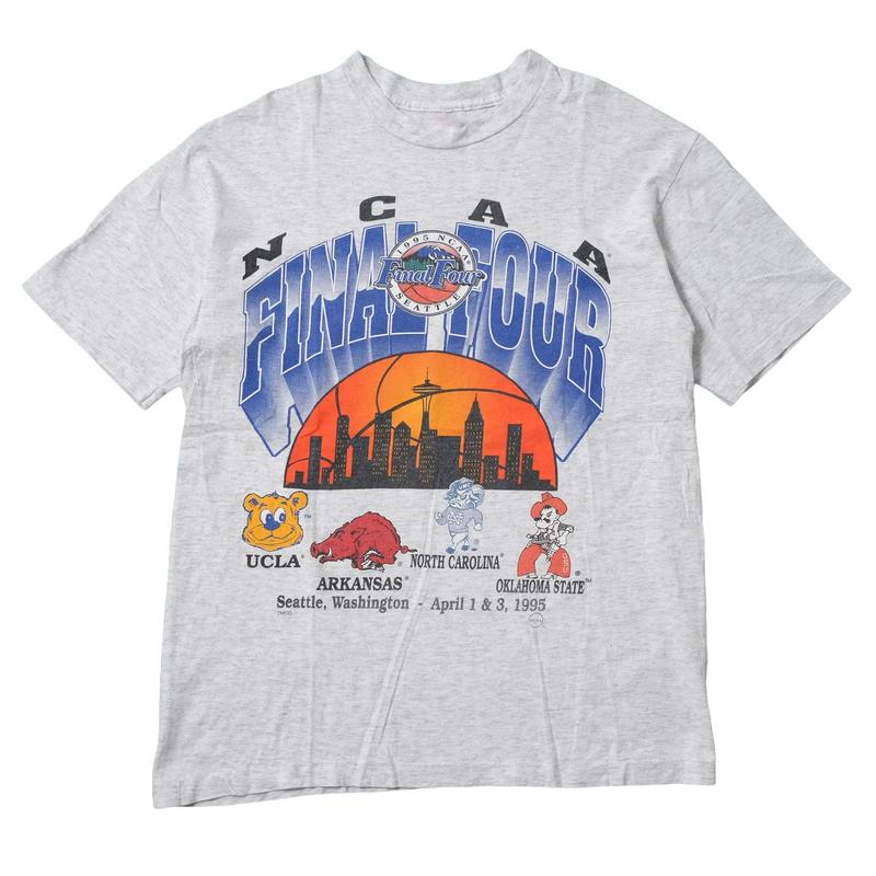 Vintage 1995 NCAA Final Four Unisex T-Shirt 5.3 oz Cotton Heavy Fabric Seamless Double-Needle Design Classic Fit