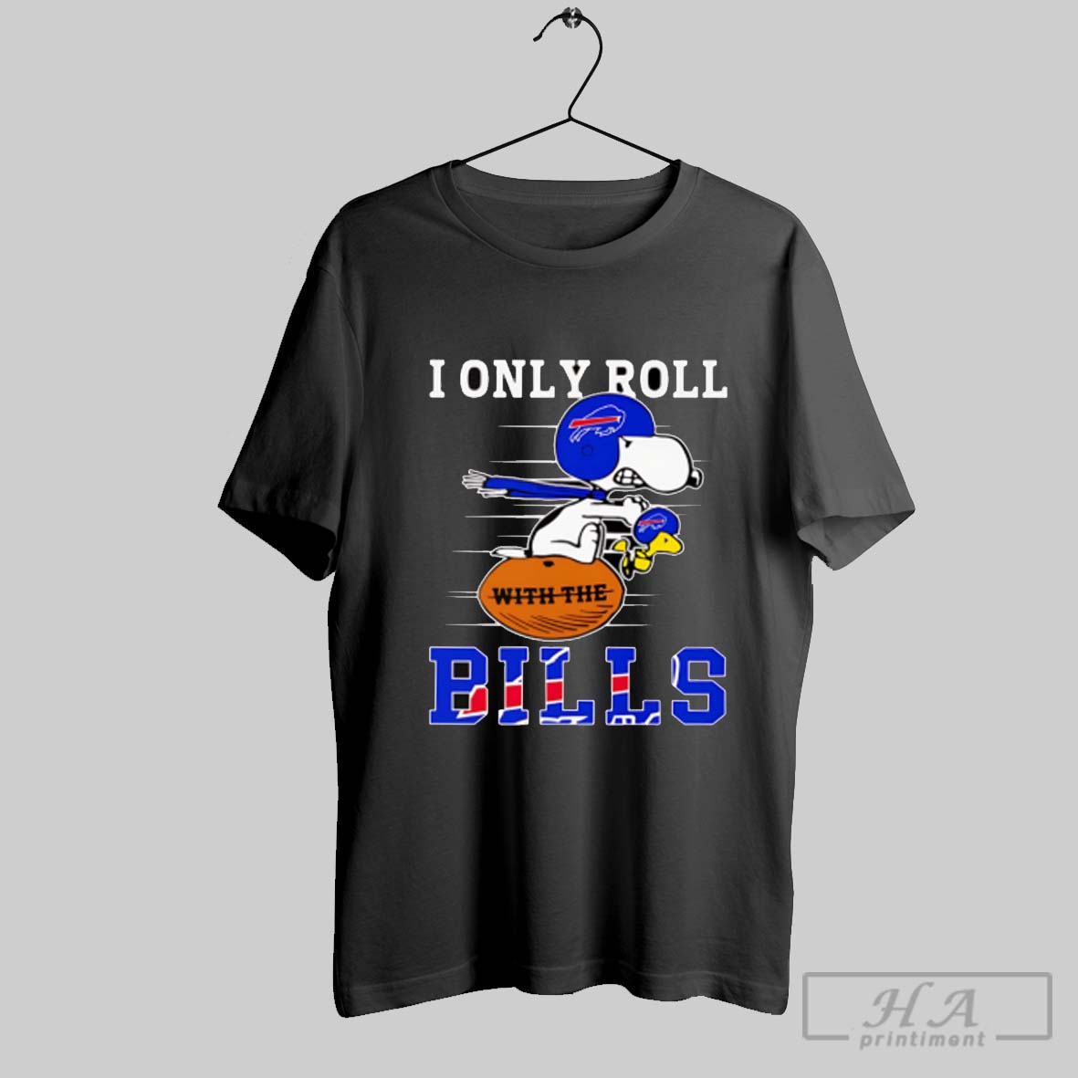 Snoopy And Woodstock I Only Roll With The Bills Shirt