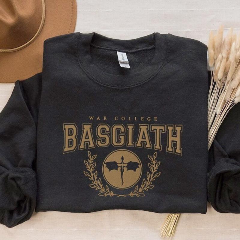 EMBROIDERED Basgiath War College Sweatshirt, Fourth Wing Shirt, Dragon Rider, Rebecca Yorros, Fourth Wing, Violet Sorrengail, Bookish Shirt