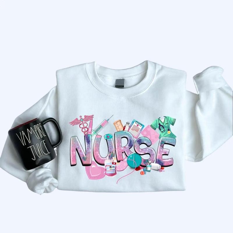 Nurse Doodles Shirts, Nurse Week Appreciation, Nurse Superhero Sweatshirt, Nursing Student Shirt, Nursing School Shirt, RN Nurse Shirt, Full Size, Ful