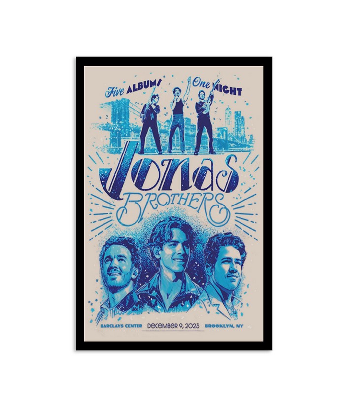 Jonas Brothers December 9, 2023 Barclays Center Brooklyn, NY Poster
