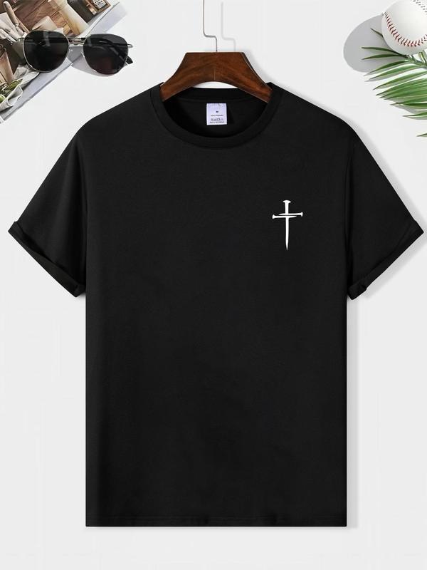 Men's Graphic Easter Slogan Tee, Summer Round Neck Short Sleeve T-shirt, Casual Men's Everyday Wear, Comfort Outdoor Style for 2024
