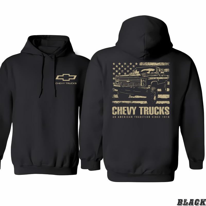 Chevrolet - American Tradition Hoodie, Adventure Ready, Fashion For All Tastes, Wide Color Selection, Classic Cotton, Menswear Unisex, Unisex