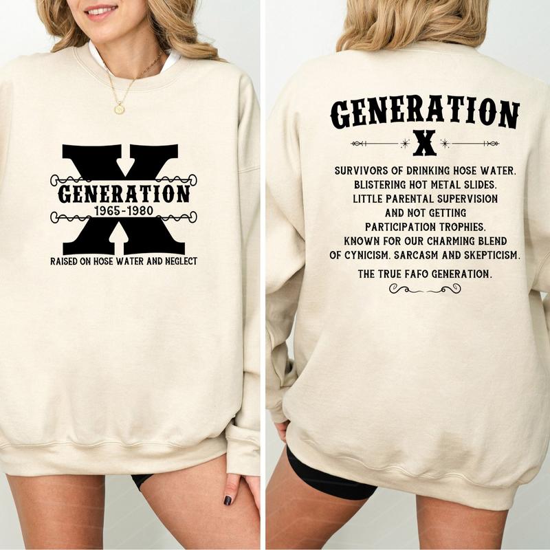 Gen X raised on hose water and neglect Shirt, Generation X FAFO shirt Two Side Shirt,  Gen X Fafo Shirt Generation X T Shirt, GenX Shirt - Casual Fit