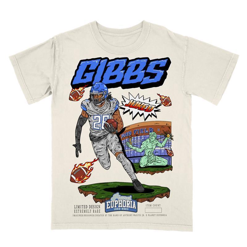 PE Jahmyr Gibbs Planet Euphoria Shirt, Vintage 90s Unisex Football Tees, Football T-Shirts, Sports Shirt, Game Day Tee, Football Fan Gifts
