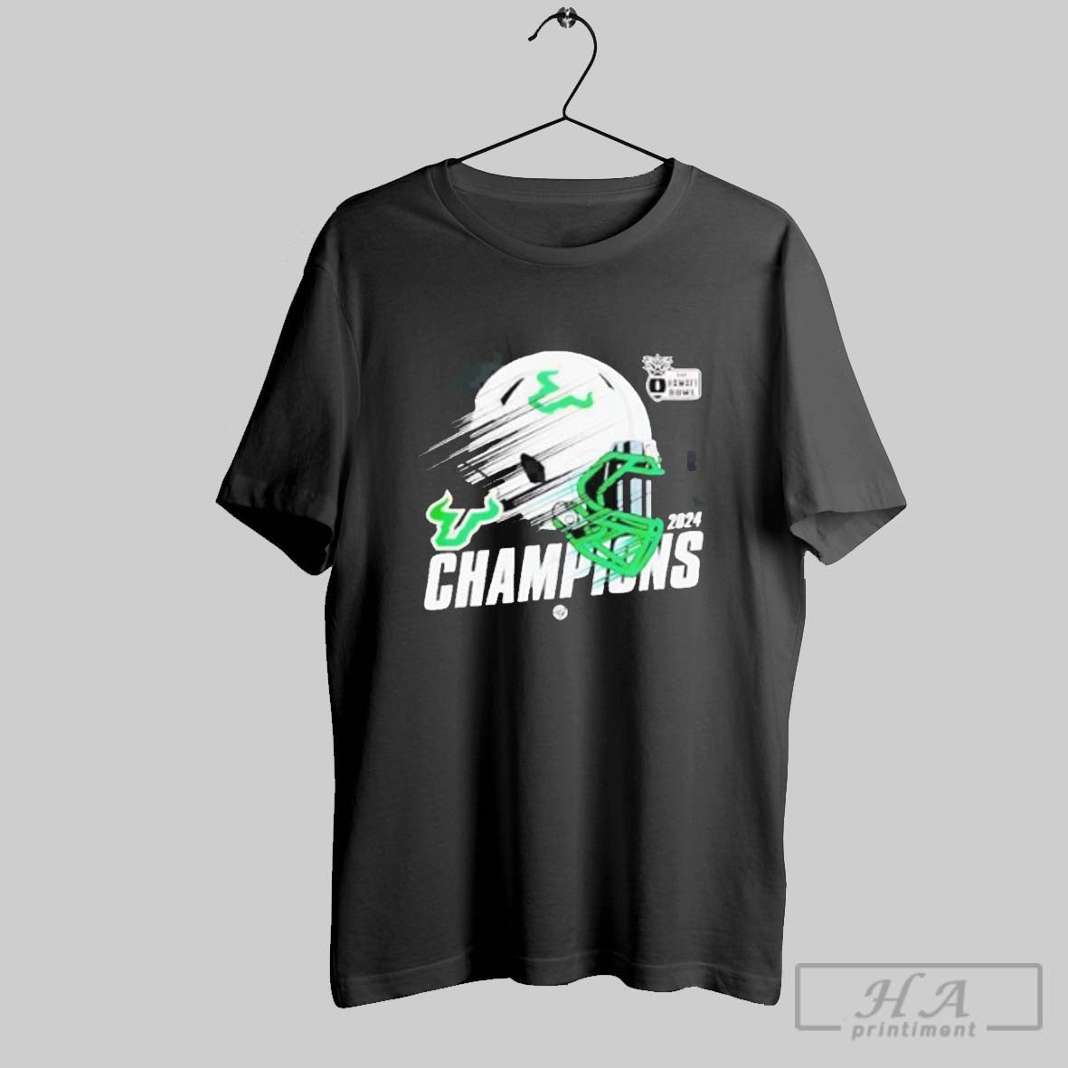 South Florida Bulls 2024 Hawaii Bowl Champions Vintage Helmet Shirt