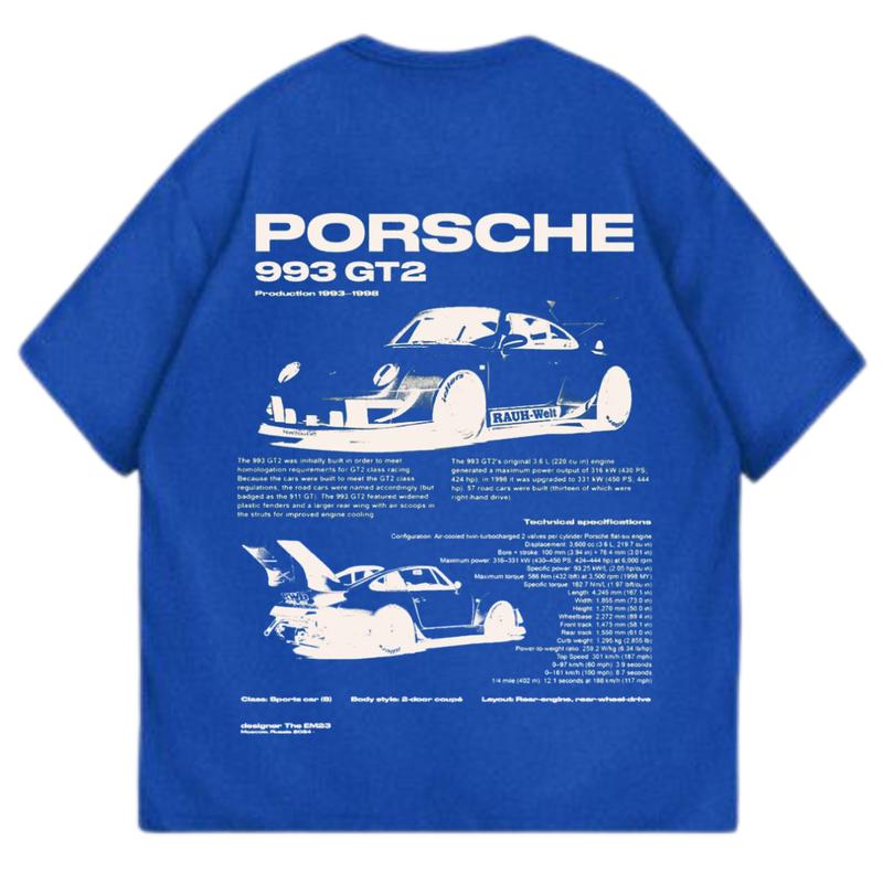 Porsche 993 GT2 T-shirt, Car Enthusiast Shirt, Car Clothing