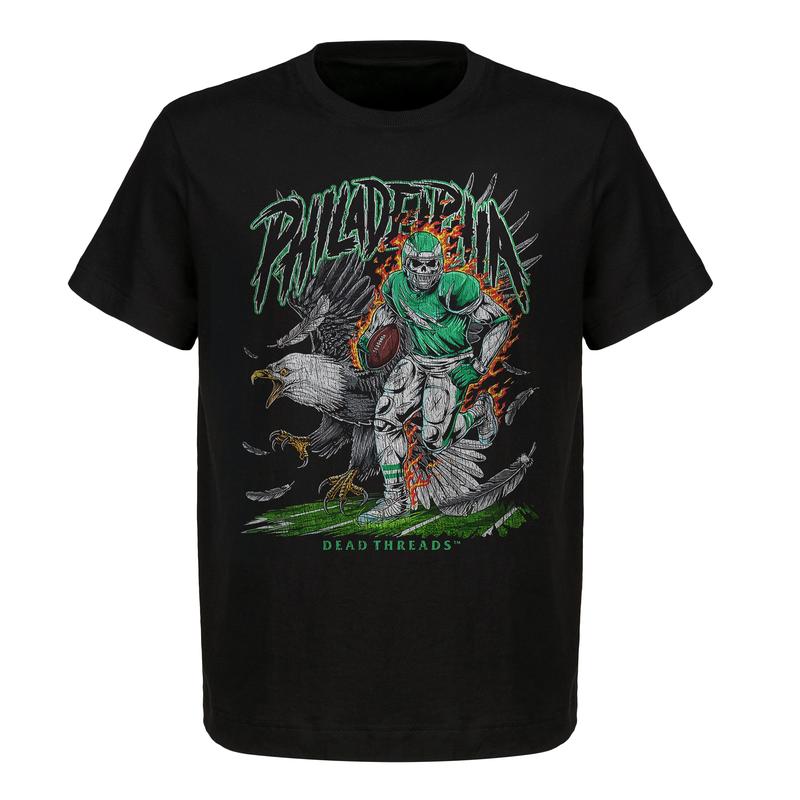 Philadelphia Football Vintage Crew Neck T-Shirt - Gildan 5000 Graphic Tee  Heavy Cotton for Men & Women  Ideal for College Football Fans