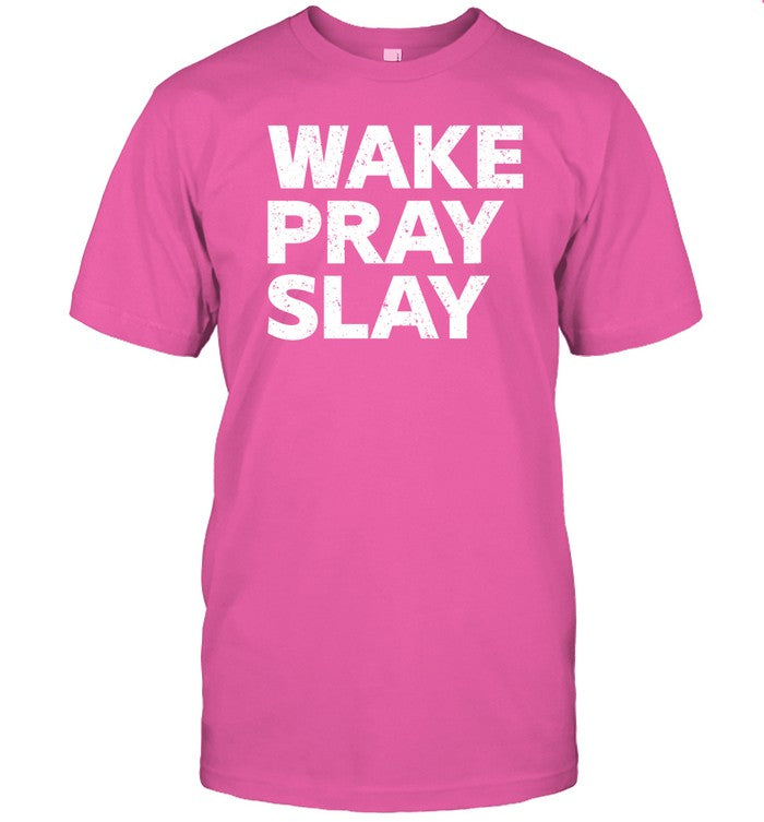 Harry Daniels Wearing Wake Pray Slay Shirt