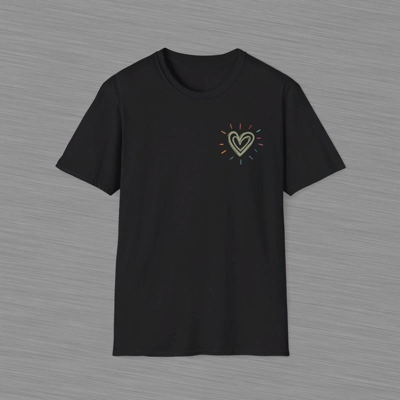 To The Person Behind Me Unisex Softstyle T Shirt - Heart Shirt - Positive Message - Mental Health Awareness - You Are Amazing Beautiful And Enough Cotton Shirt - Gift For Women And Men