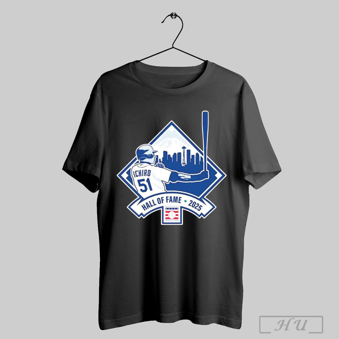 Seattle Mariners Ichiro Suzuki National Baseball Hall Of Fame Class Of 2025 Logo T Shirt Sweatshirt Hoodies Poster