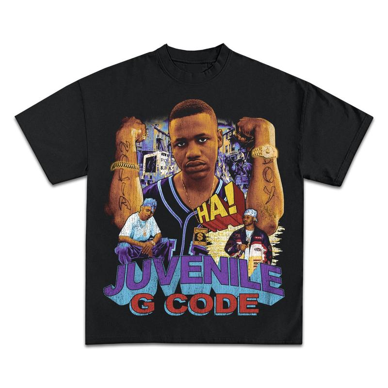 JUVENILE G-CODE GRAPHIC T-SHIRT - STREETWEAR Casual Clothing T-Shirt