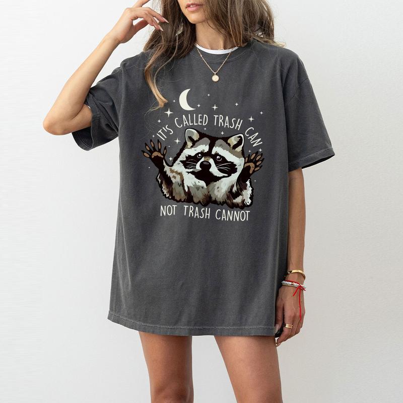 Raccoon Shirt Funny, Inspiration Tee, Motivational Tshirt, Gifts for Him Her, Raccoon Lover Shirt, Funny Raccoon T-Shirt, Animal Lover Gift, Meme T-Shirt, Trash Panda, Women Top Breathable Casual