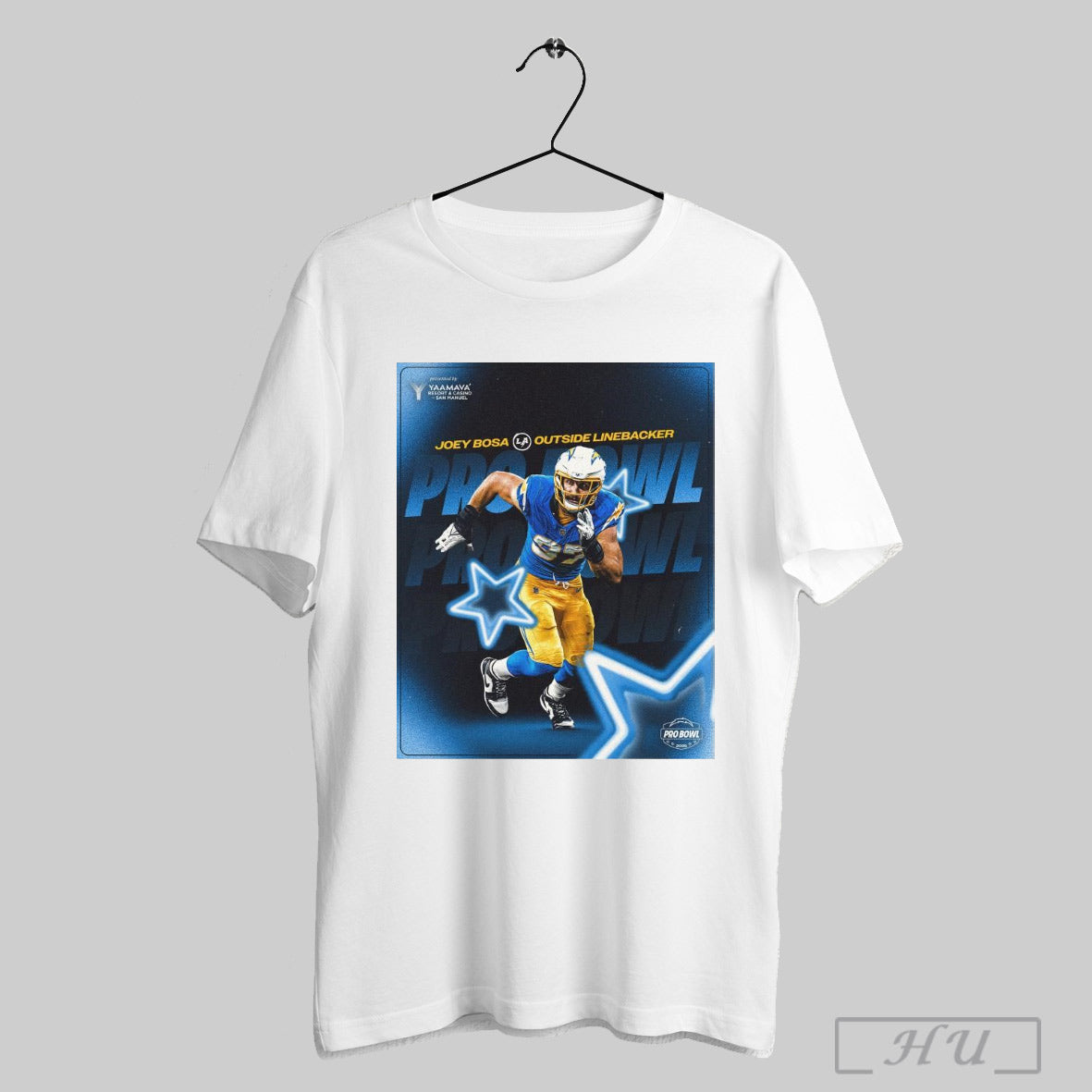 Poster Los Angeles Chargers Joey Bosa Outside Linebacker Pro Bowl Yaamava Resort And Casino At San Manuel T Shirt Sweatshirt Poster