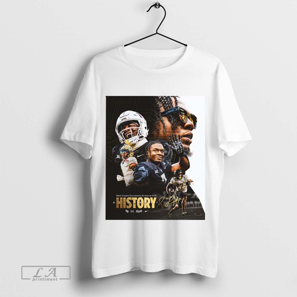 Poster RJ Harvey Most Career Touchdown Scored In UCF History Signature t-shirt