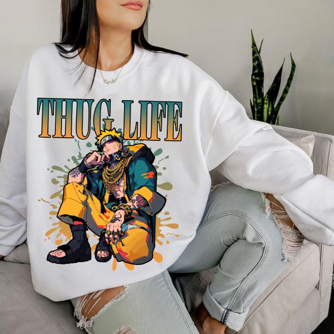 Narut0 Thug life Shirt Crewneck Sweatshirt Hoodie, Narut0 Anjme Shirt, Anjme Shirt, Thug life Shirt